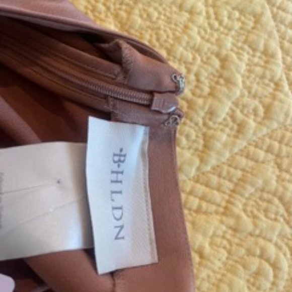 BHLDN Ruched Side Slit Satin Gown - Picture 4 of 4